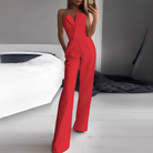 Damen Jumpsuit Elegant Trägerlos Weites Bein - Image 2