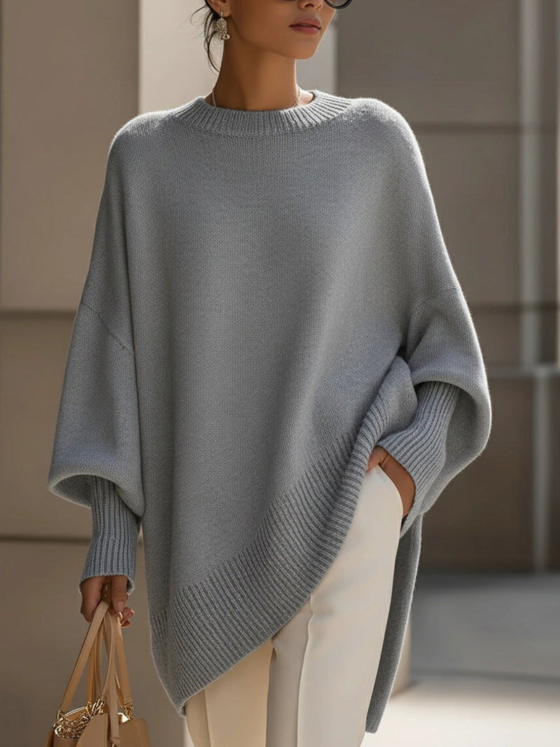 Damen Oversize Strickpullover Rundhals gestrickt - Image 8