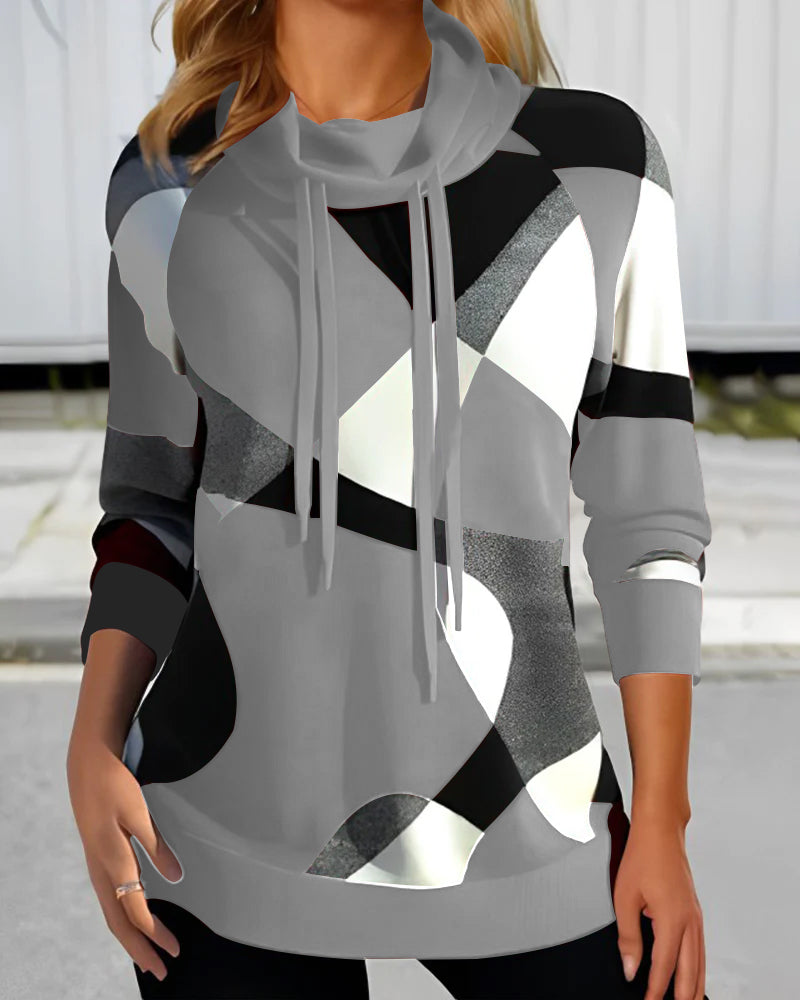 Farbblock Kapuzenpullover Herren Damen Block-Design - Image 3