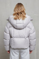 Damen Kurze Steppjacke Cropped Pufferjacke - Image 3