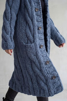 Damen Strick Oversized Kapuzencardigan Mantel - Image 3
