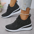 Damen Orthopädische Sneaker Strasssteinen Glitzer - Image 13