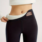 Damen Fleece Leggings High Waist Gefüttert Warm Winter