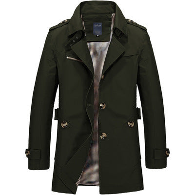 Herren Trenchcoat Klassisch Wasserabweisend - Image 4