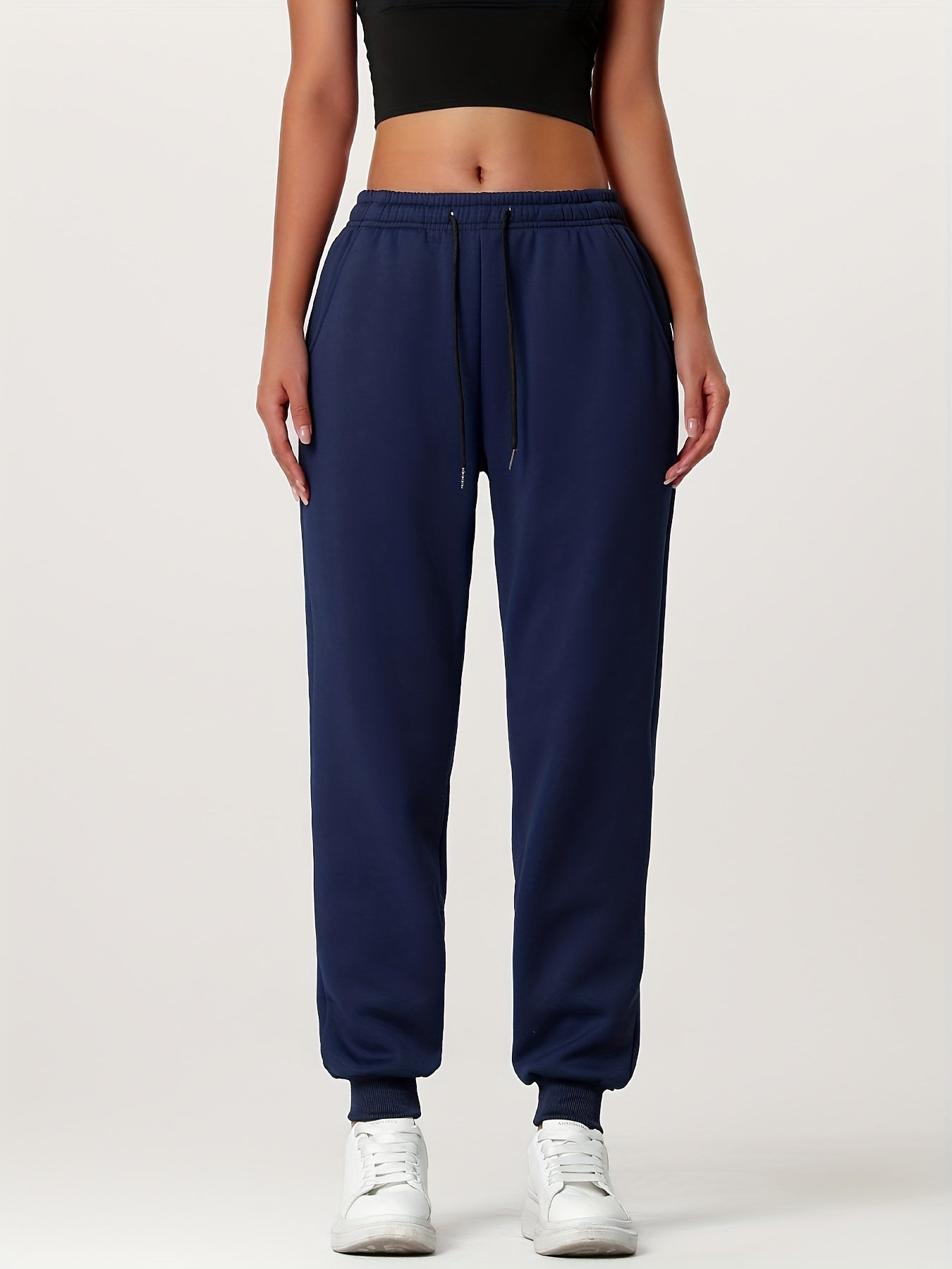 Damen Gefütterte Jogginghose mit Bündchen Winter Kuschelig - Image 14