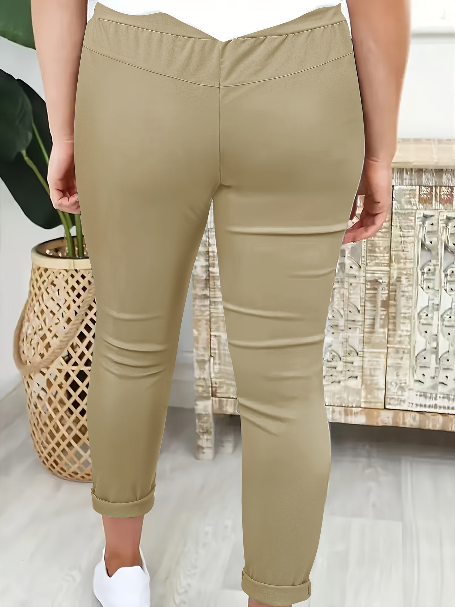 Damen Schlupfhose Kordelzug Relaxed Fit schmal zulaufend - Image 6