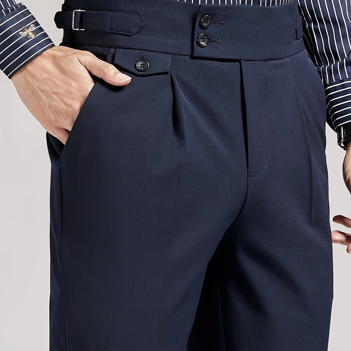 Herren Bundfaltenhose Maßgeschneidert Elegant - Image 6