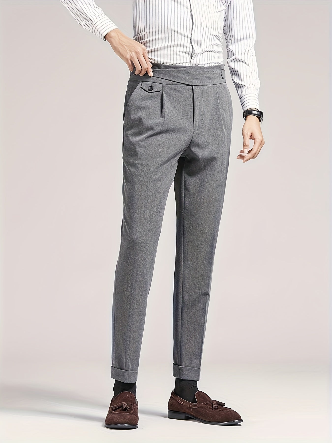Herren Faltenhosenanzug Maßgeschneidert Hose

Wait, let me reconsider properly.

Herren Bundfaltenhose Maßgeschneidert

Rethinking with proper German shopping terms:

**Herren Bundfalten Hose Tailored**

Final answer:

Herren Bundfaltenhose Slim Fit - Image 9