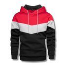 Herren Patchwork Fleece Hoodie Kapuzenpullover - Image 3