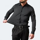 Herren Bügelfreies Stretch Hemd Knitterfrei