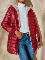 Quarter-zip hoodie with front and sleeve pockets