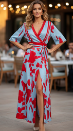 Ulmira – Vestido elegante com padrão floral
