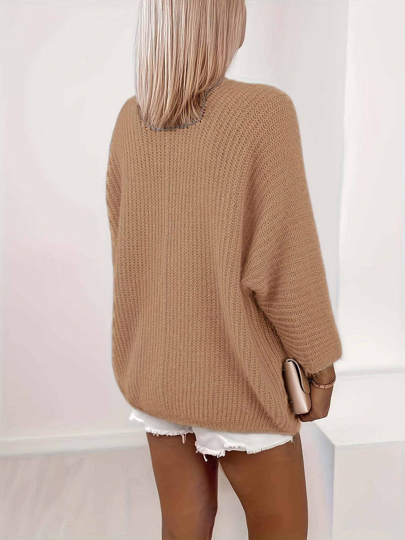 Damen Oversized Grobstrick Cardigan - Image 10