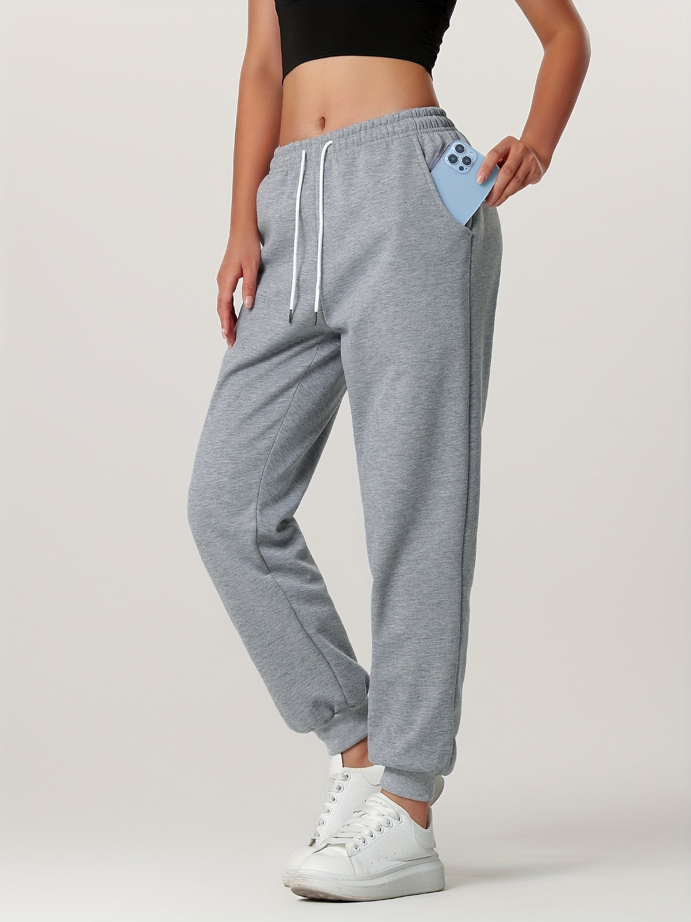 Damen Gefütterte Jogginghose mit Bündchen Winter Kuschelig - Image 25