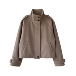 Jessenia – Veste élégante en laine pour femme avec col montant