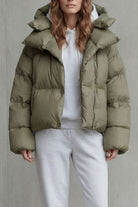 Damen Kurze Steppjacke Cropped Pufferjacke - Image 5