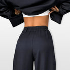 Damen Hosenanzug Weite Hose Kurzer Blazer Zweiteiler - Image 5