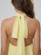 Damen Minikleid Neckholder Rückenfrei Stufenrüschen - Image 11