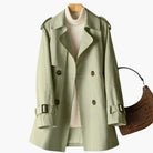 Damen Doppelreihiger Trenchcoat Klassisch mit Gürtel - Image 2