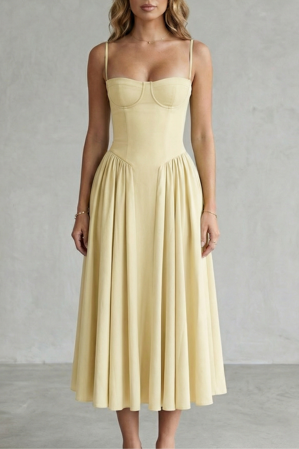 Damen ärmelloses Corsagenkleid Midi festlich - Image 7