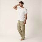 Men's Linen Cotton Drawstring Pants Loose Fit Summer - Image 6