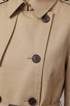 Damen Trenchcoat Zweireihig Klassisch Knielang mit Gürtel - Image 5