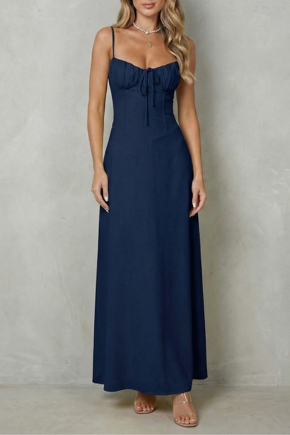 Damen ärmelloses Maxikleid Korsett-Stil elegant Hochzeitsgast - Image 7