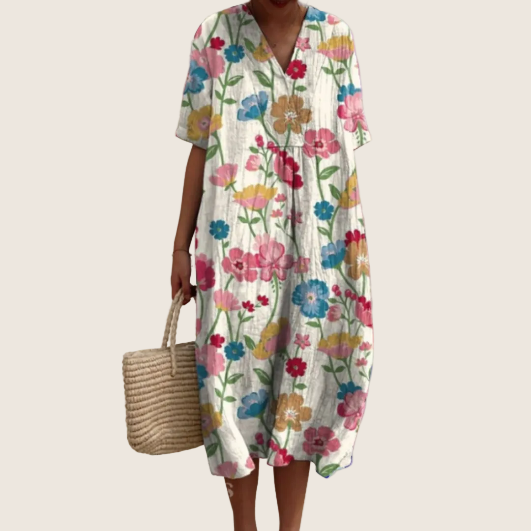 Damen Geblümtes Sommerkleid - Image 3