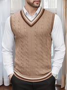 Herren Strick V-Ausschnitt Weste - Image 41