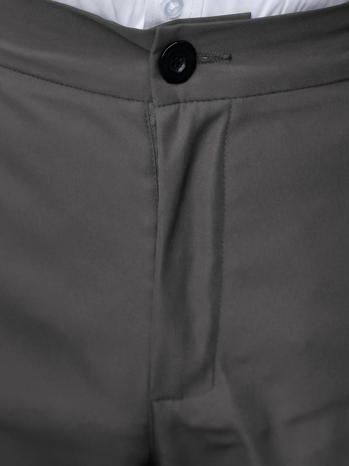 Herren Slim Fit Anzughose Tailored Straight-Leg Dunkelgrau - Image 3