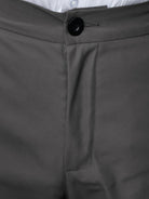 Herren Slim Fit Anzughose Tailored Straight-Leg Dunkelgrau - Image 3