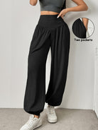 Damen High Waist Weite Hose Lockere Passform - Image 9