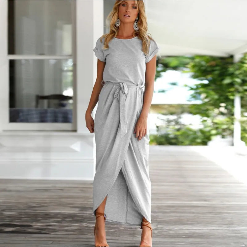 Damen Knöchellanges Kleid Lässig - Image 14