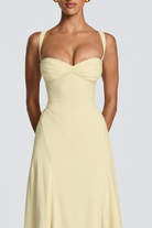 Damen Maxikleid Herz-Ausschnitt Crêpe Georgette festlich - Image 10