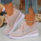 Damen Orthopädische Sneaker Strasssteinen Glitzer - Image 5