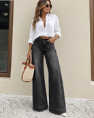 Damen High Waist Weite Jeans - Image 3