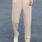 Damen Weite Elegante Stoffhose Entspannt Tailliert