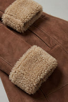 Damen Langer Wintermantel Shearling Wildlederoptik - Image 6