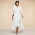 Women Elegant V-Neck Midi Dress - Image 7