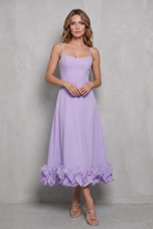Damen ärmelloses Rüschen Midi-Kleid elegant - Image 8