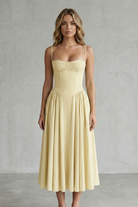Damen ärmelloses Corsagenkleid Midi festlich - Image 8