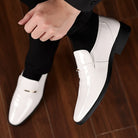 Herren Lackleder Penny Loafer Spitze Zehenkappe - Image 6