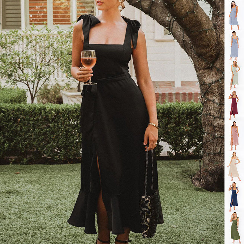 Damen Trägerloses Kleid mit Schnürung - Image 3