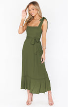 Damen Trägerloses Kleid mit Schnürung - Image 7