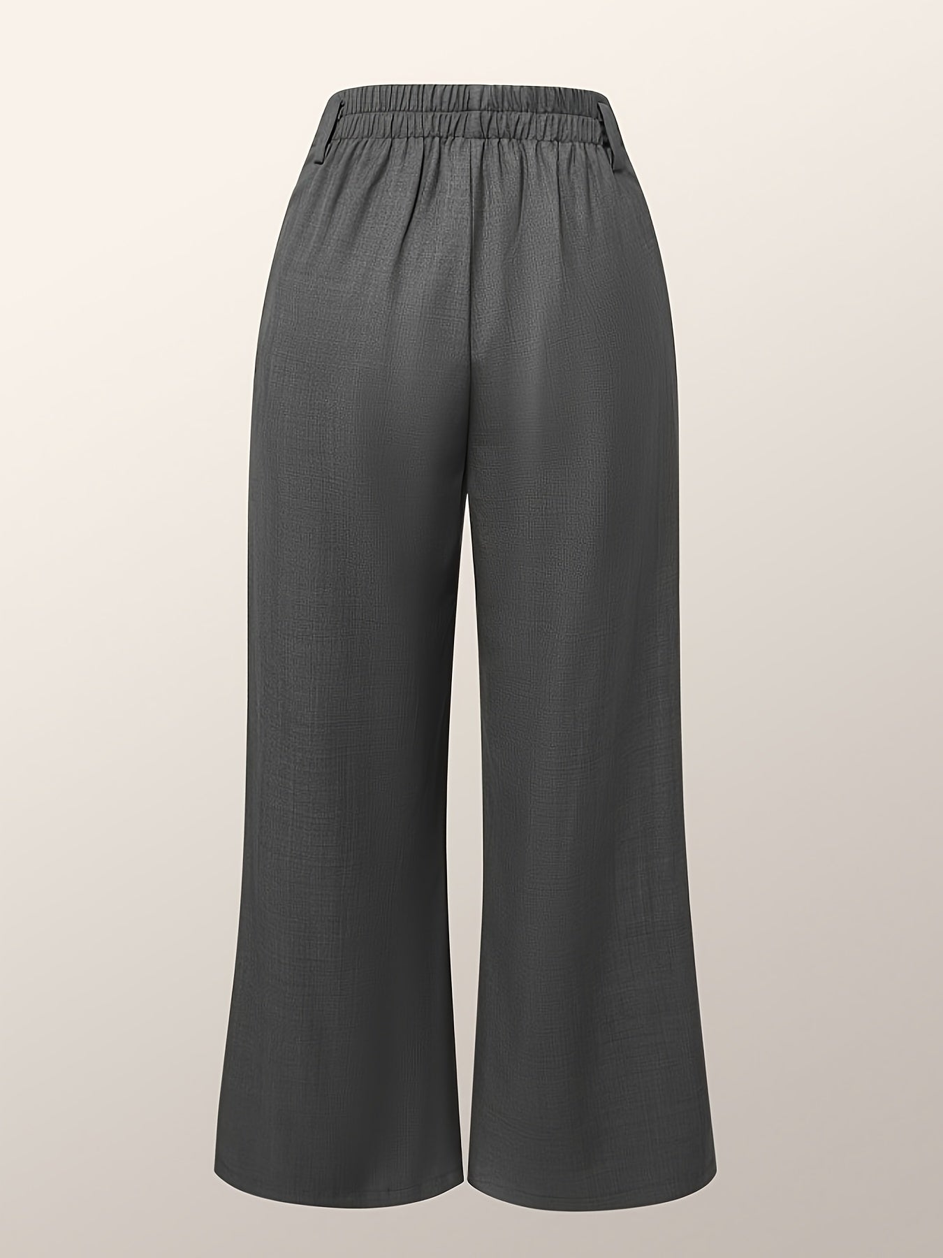 Damen Marlenehose High Waist Weite Stoffhose - Image 3