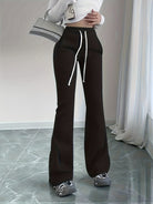 Damen Schlaghose Hoher Bund High Waist Hose - Image 2