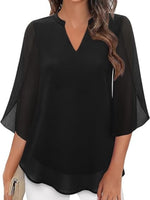 Brinara – Blusa de verão feminina elegante com decote em V