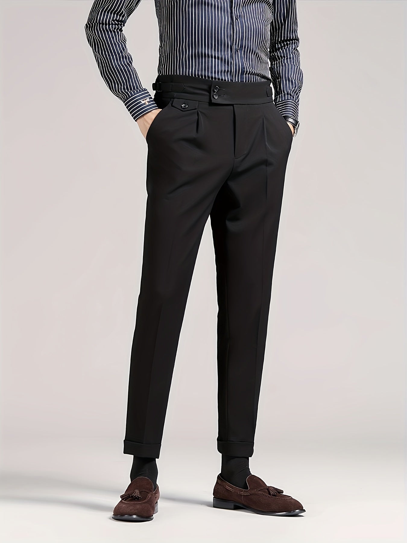 Herren Bundfaltenhose Maßgeschneidert Elegant - Image 3