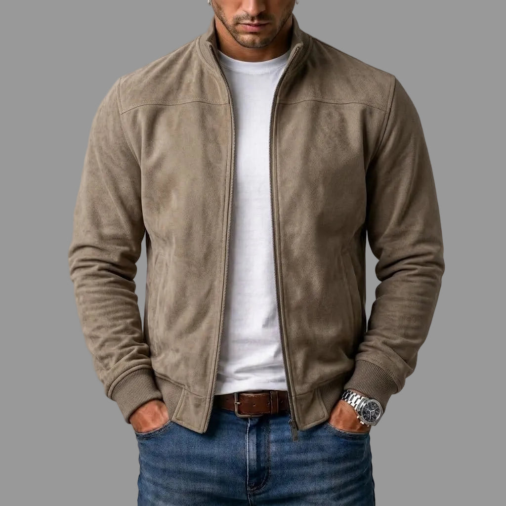 Herren Bomberjacke Wildlederoptik - Image 2