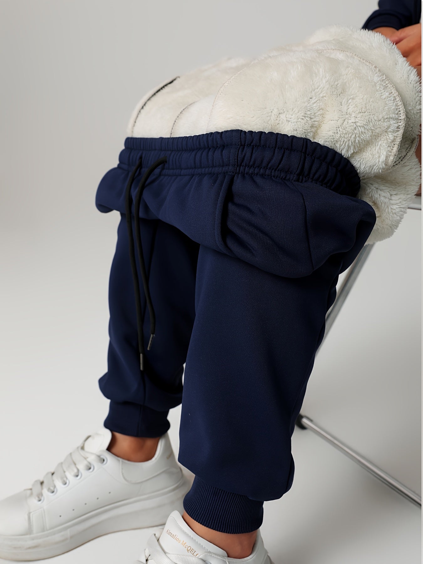 Damen Gefütterte Jogginghose mit Bündchen Winter Kuschelig - Image 15